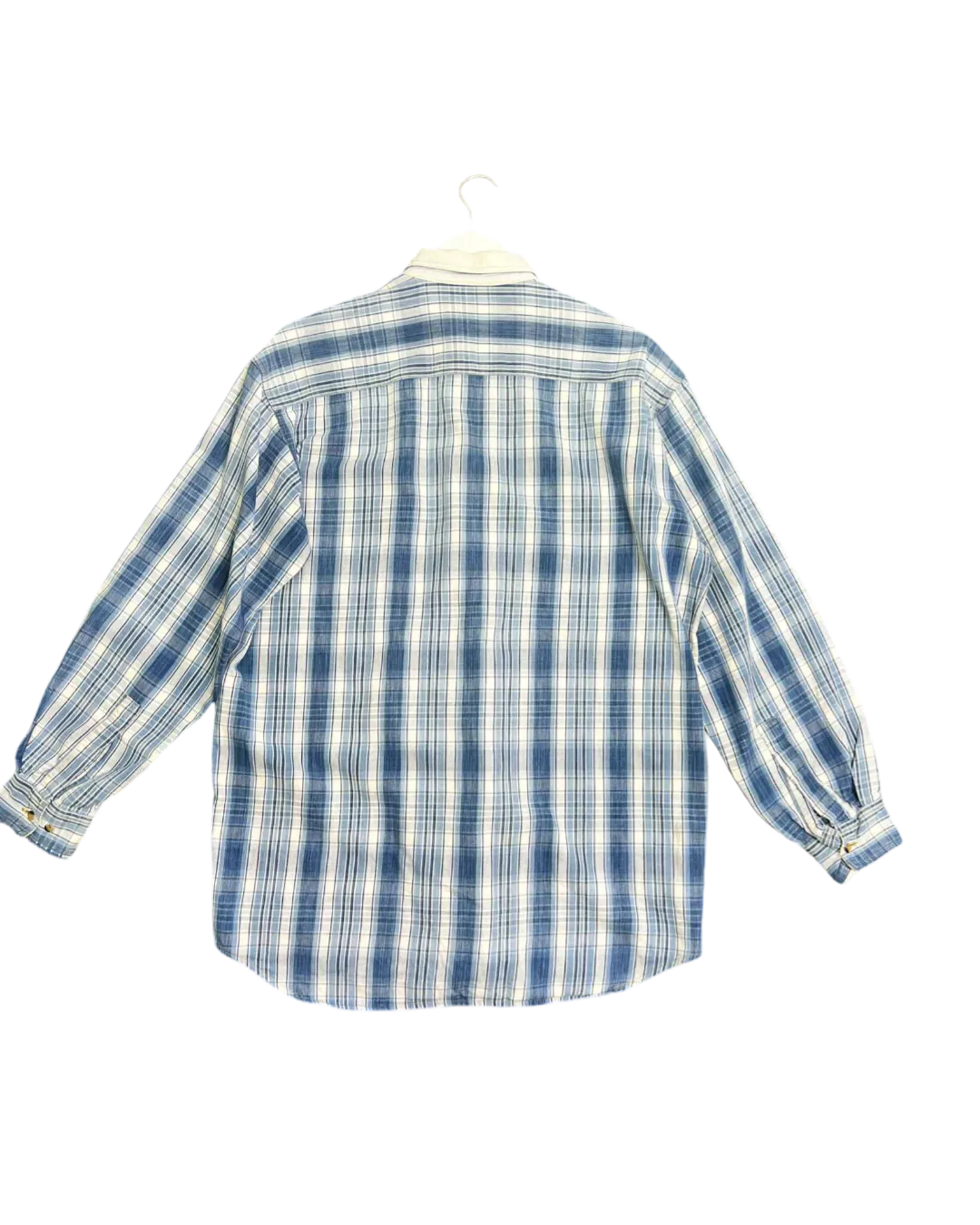 Size S - Fiorucci Blue Check Denim Collar Shirt