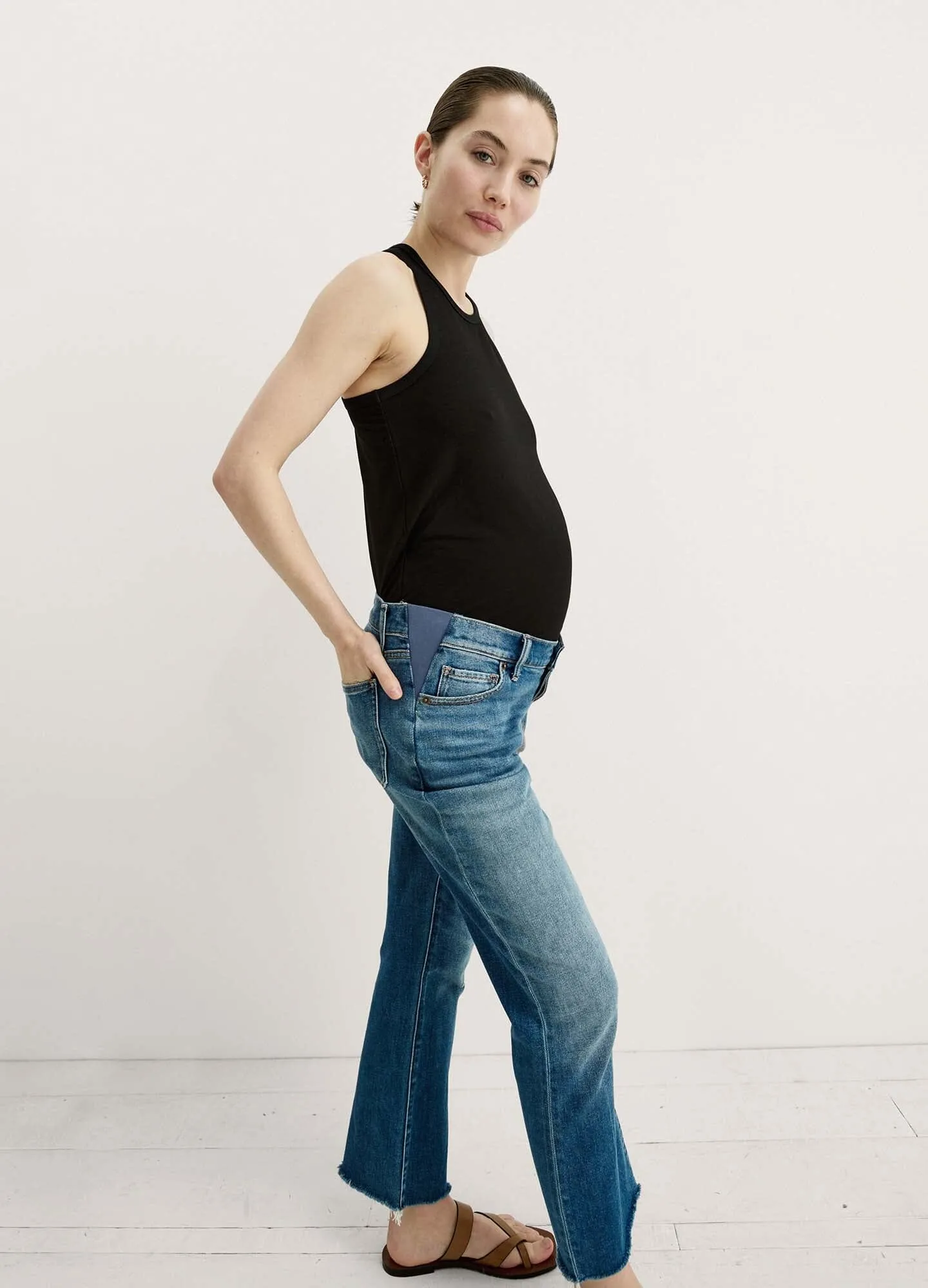 The Crop Maternity Jean