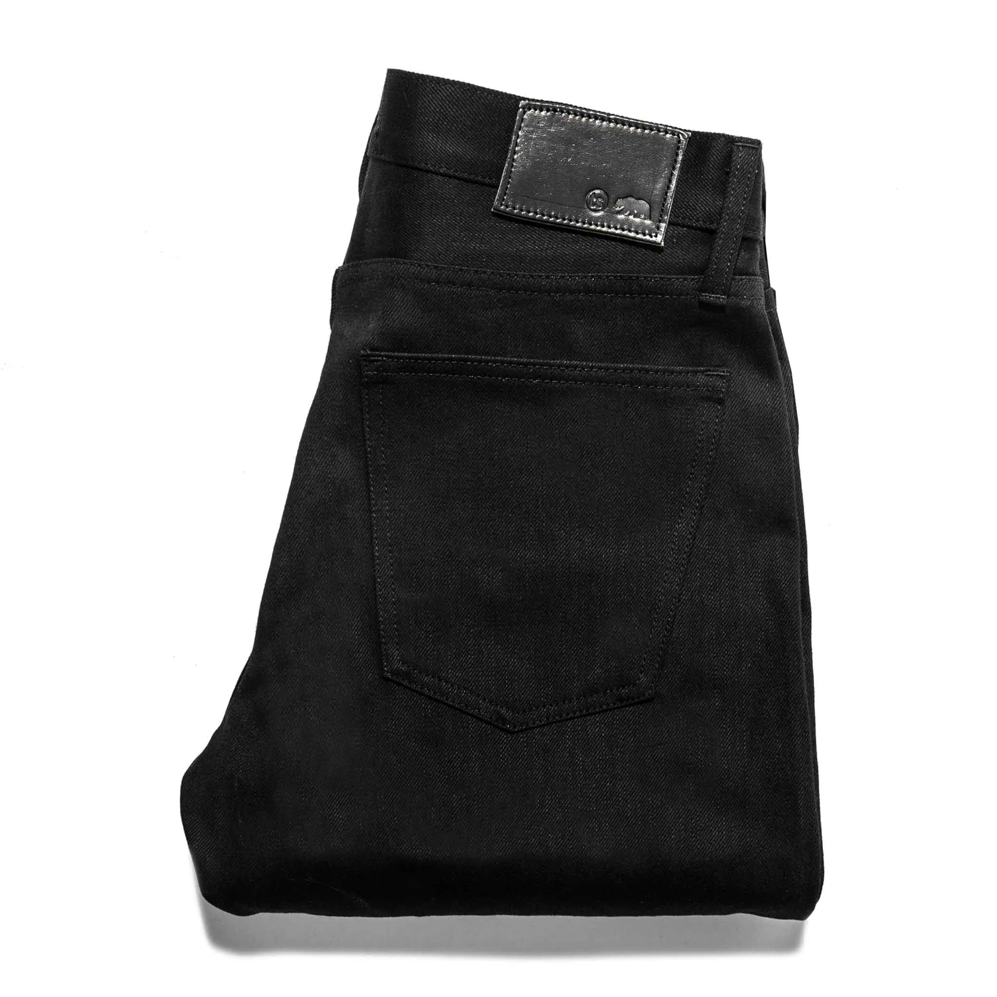 Optimized Title: Premium Black Selvage Jeans by Yoshiwa Mills – Democratic Fit