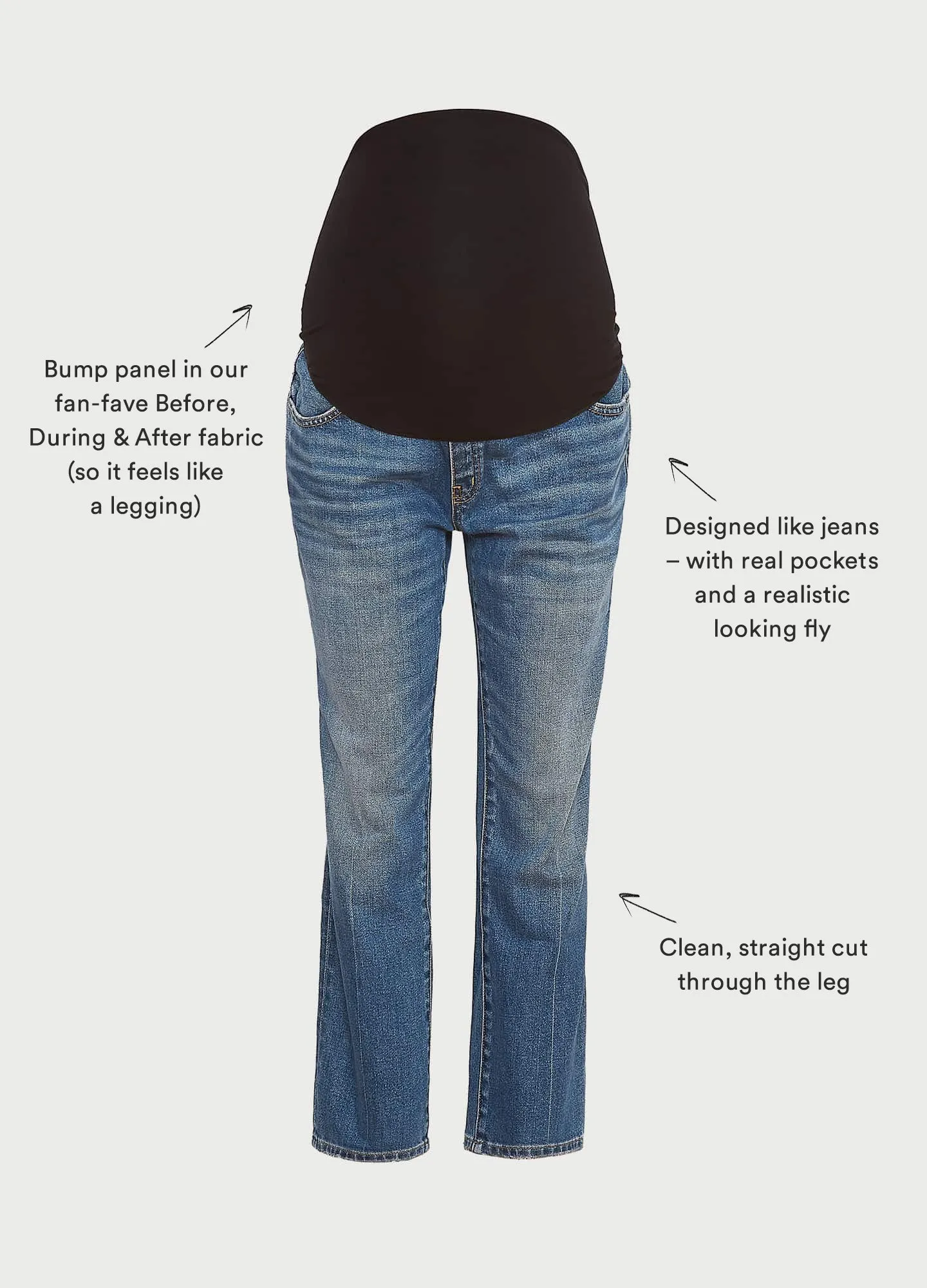 The Over The Bump Straight Maternity Jean