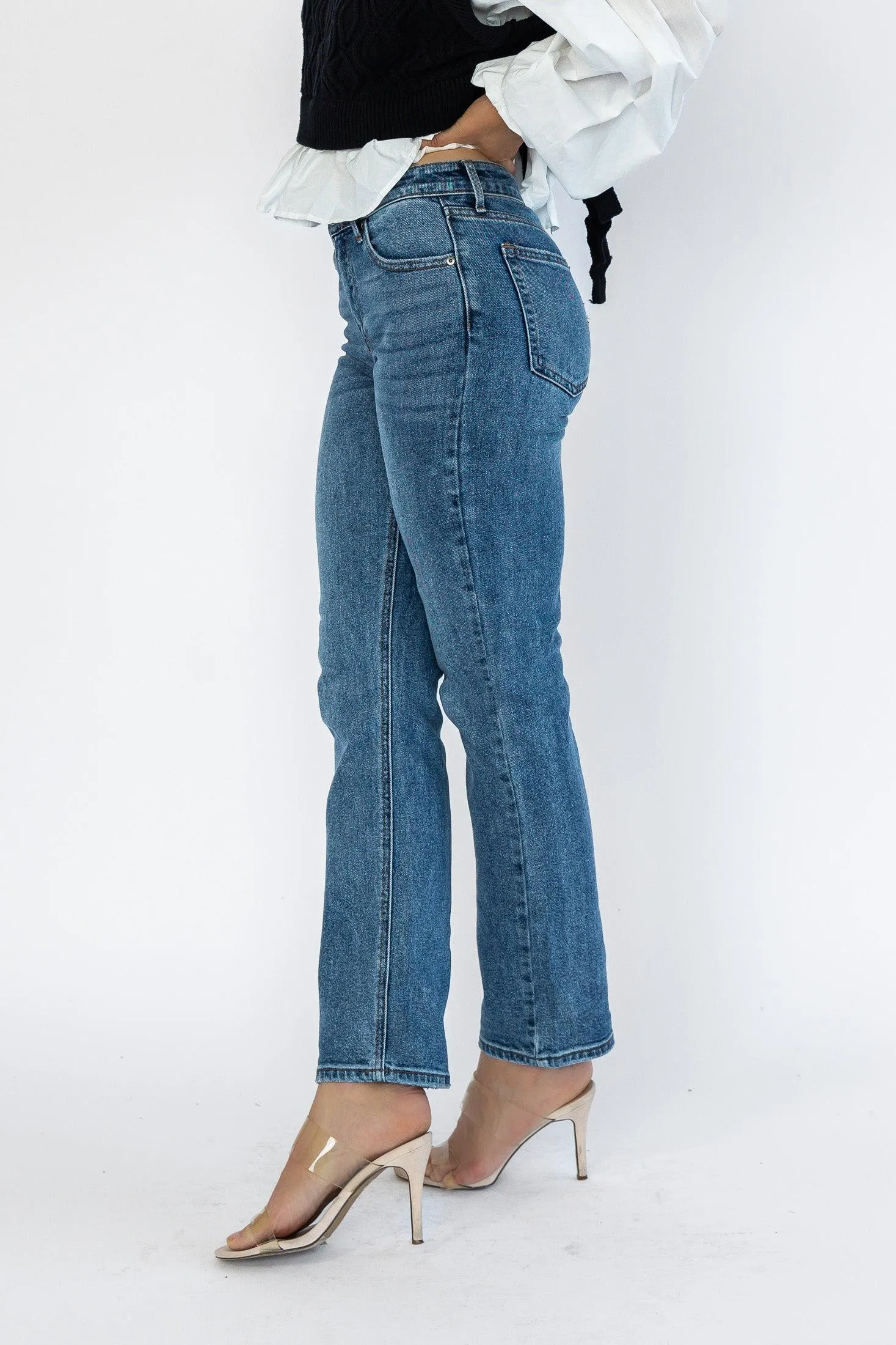 Vanessa Medium Wash Straight Denim