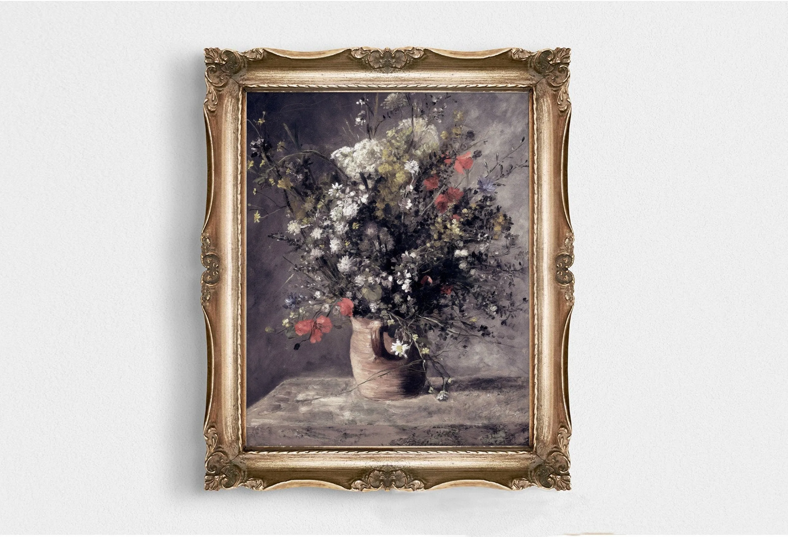 Vintage Renoir Flowers Art Poster