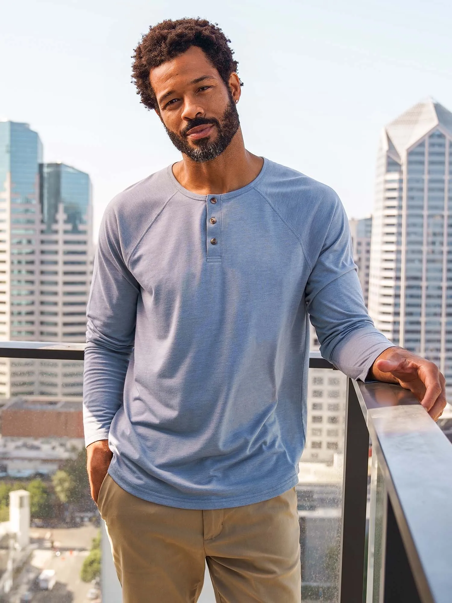 Wedgewood Slim Fit Long Sleeve Henley