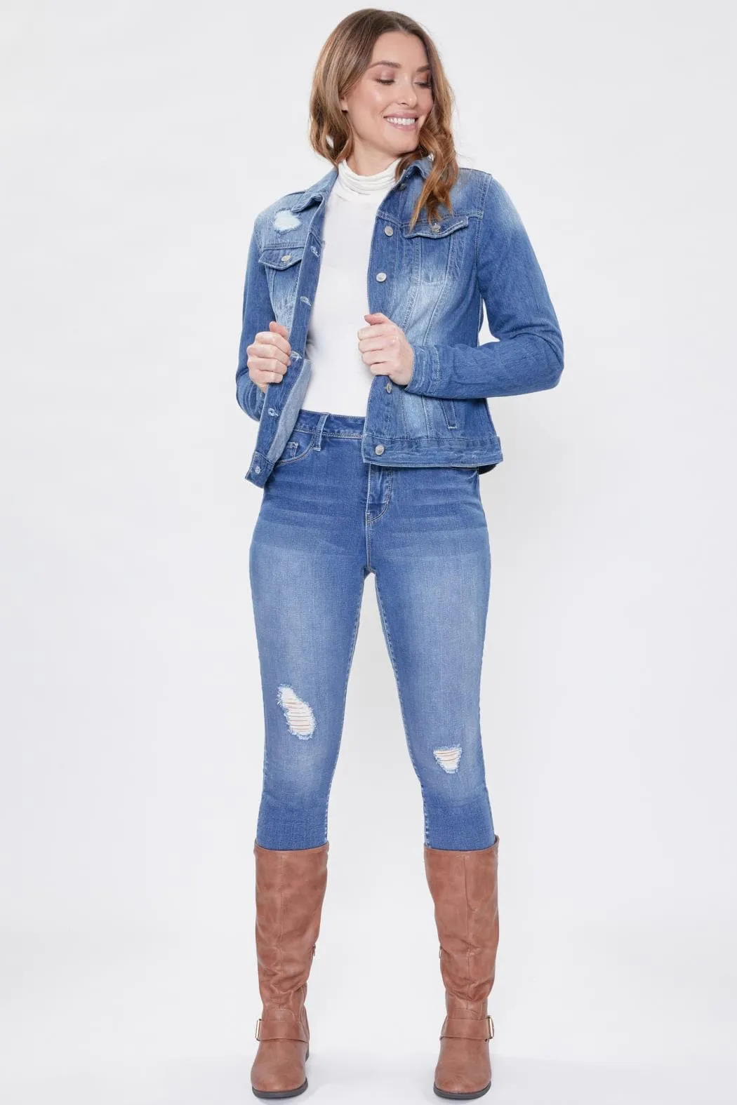 Women's Distressed Denim Jacket