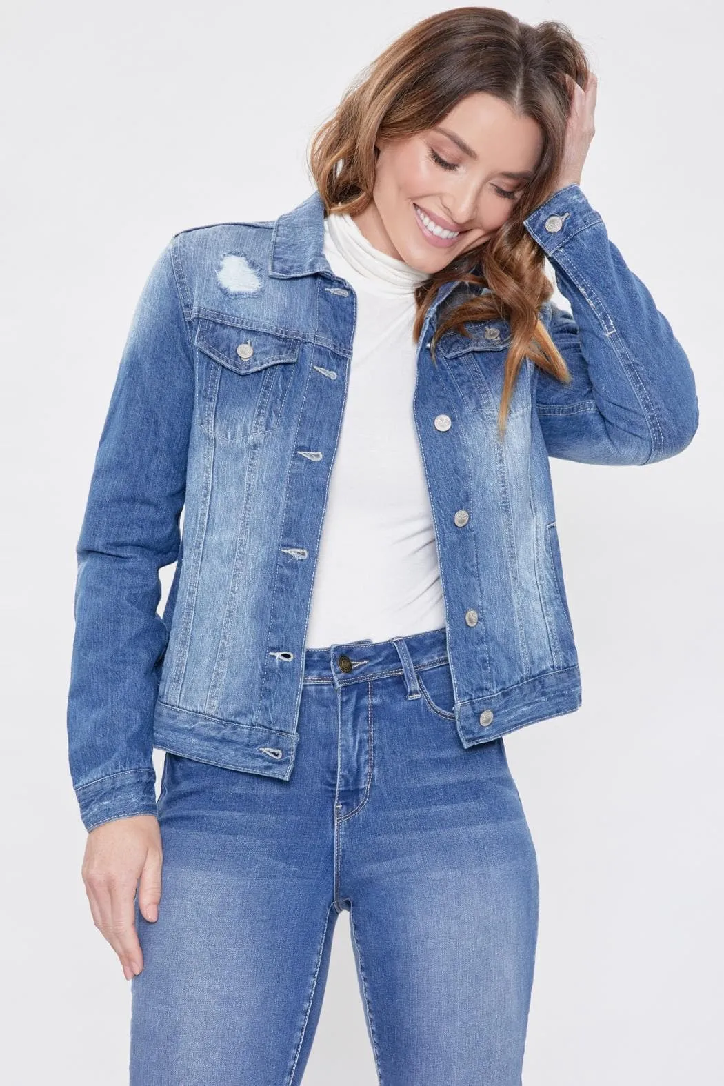 Women's Distressed Denim Jacket